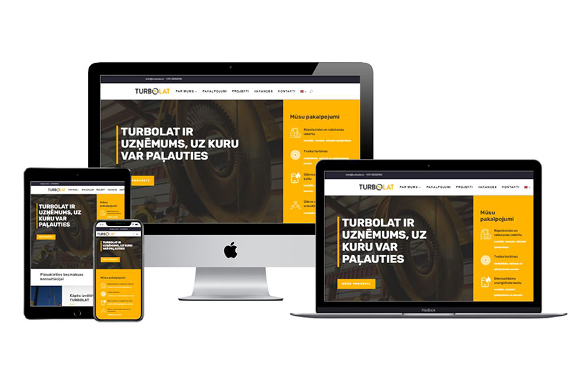 Turbolat mājaslapas dizains - aģentūra ZĪle